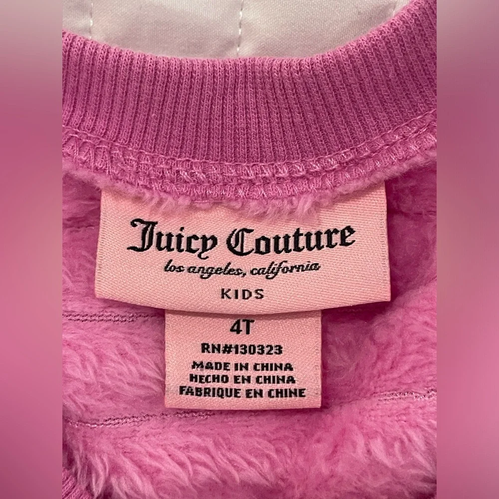 JUICY COUTURE Soft Puffy Stripe Pattern‎ Sweatshirt-Size 4T